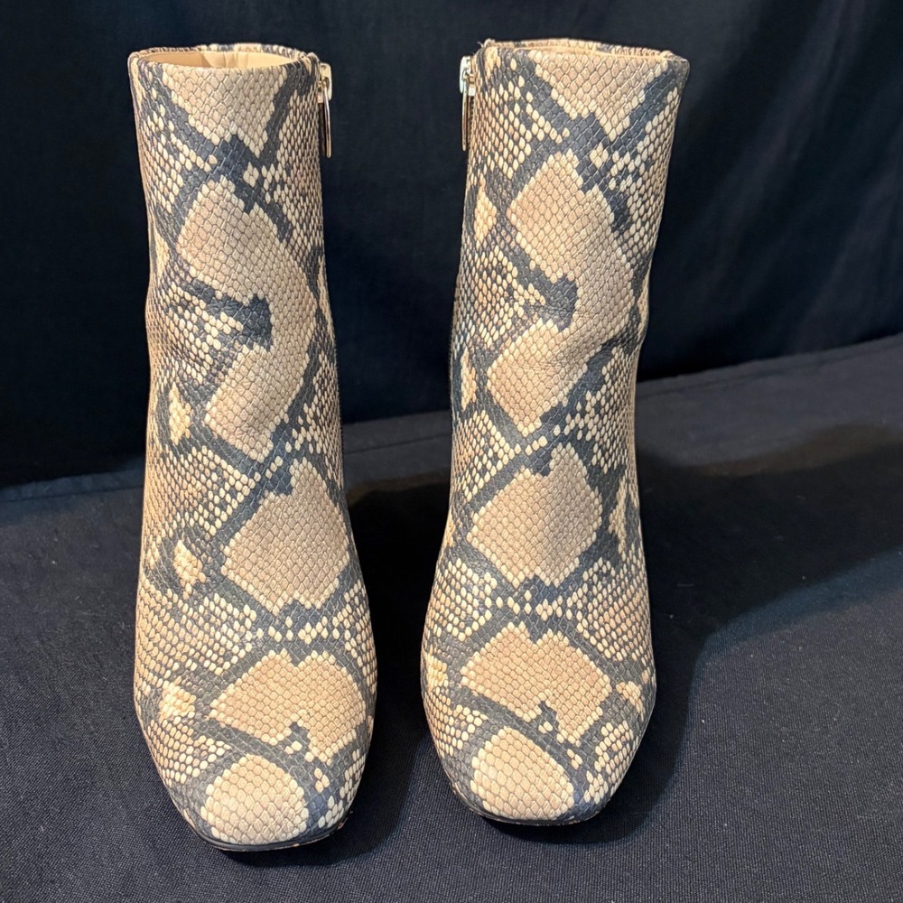 Vince Camuto Dannia Snakeskin Leather Ankle Boots